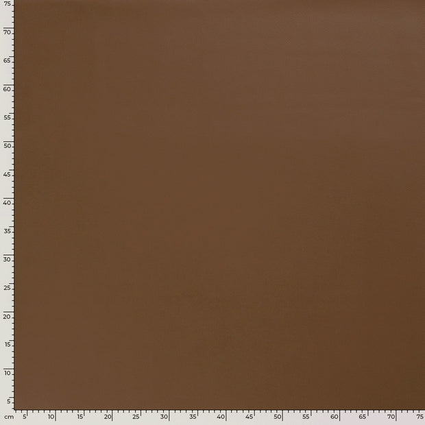 Artificial Leather fabric Unicolour Brown