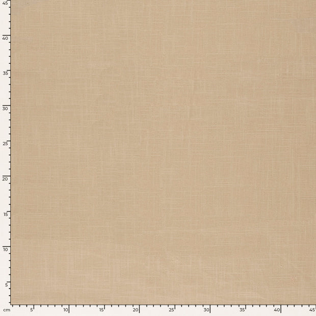 Linen fabric Unicolour Camel