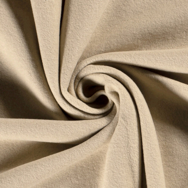 Baumwolle Fleece fabrik beige weich 
