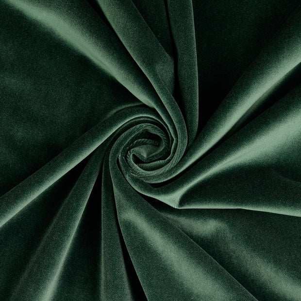 Velours tissu Vert Forêt 