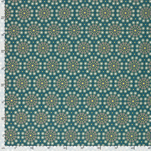 Cotton Poplin fabric Petrol matte 