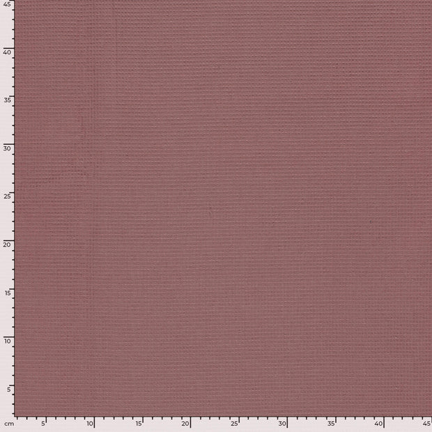 Waffle piqué fabric Unicolour Old Pink
