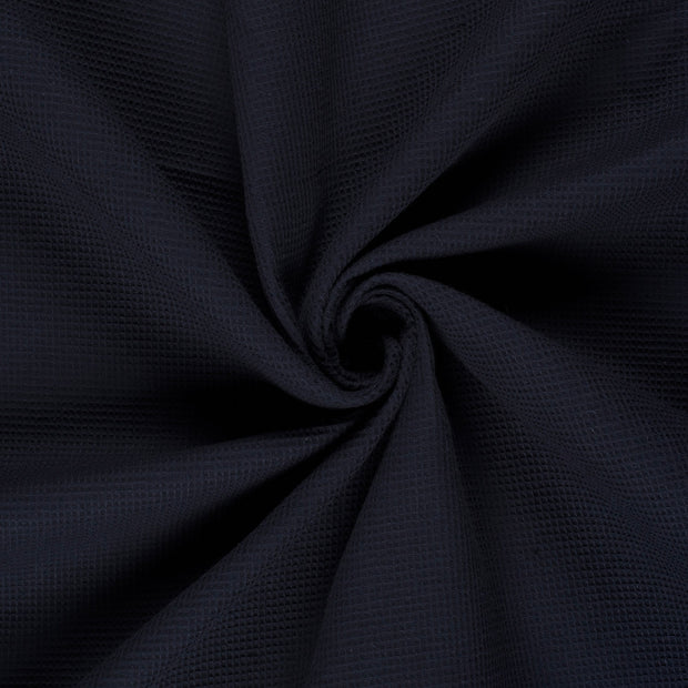 Waffle piqué fabric Navy 