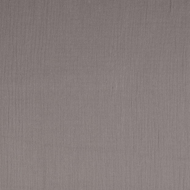 Musselin fabrik Taupe Grau matt 