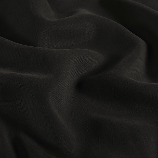 Sergé de Viscose tissu Unicolore Noir