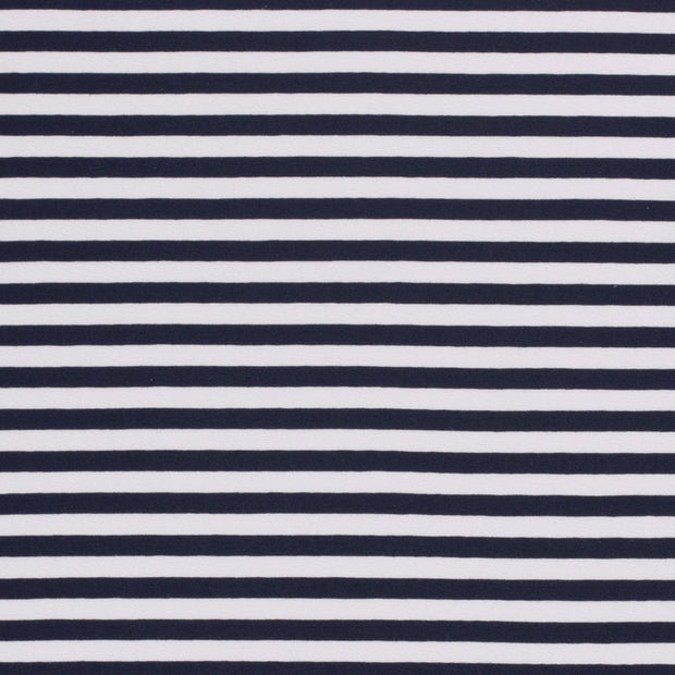 Cotton Jersey Yarn Dyed fabric Stripes Navy