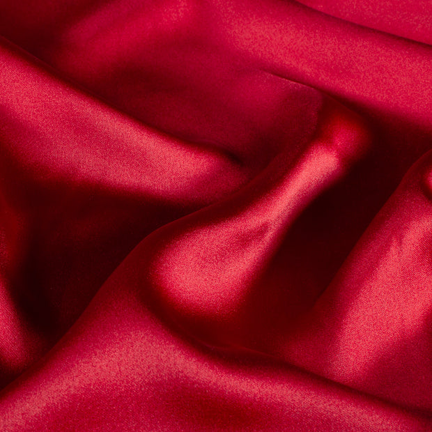 Satin fabrik Uni Rot
