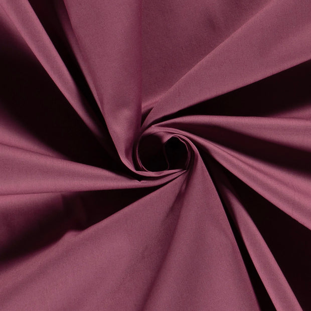 Popeline de Coton tissu Vieux rose mat 