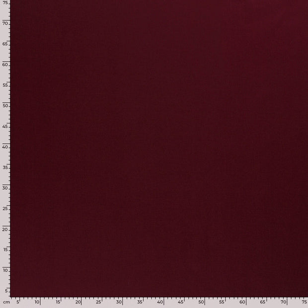 Sergé Extensible tissu Unicolore Bordeaux