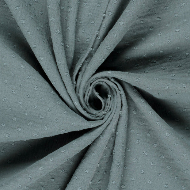 Muslin fabric Dots Indigo