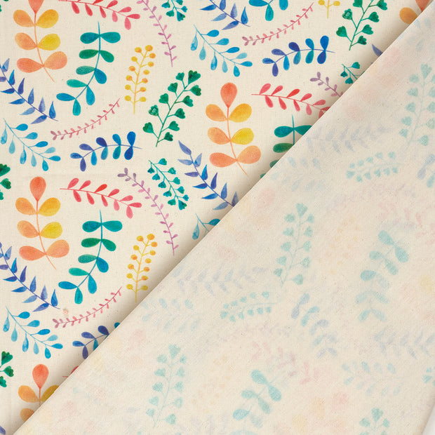 Panama fabric Twigs digital printed 