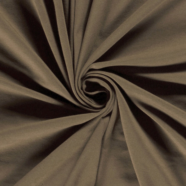 Jersey fabric Unicolour Brown Taupe