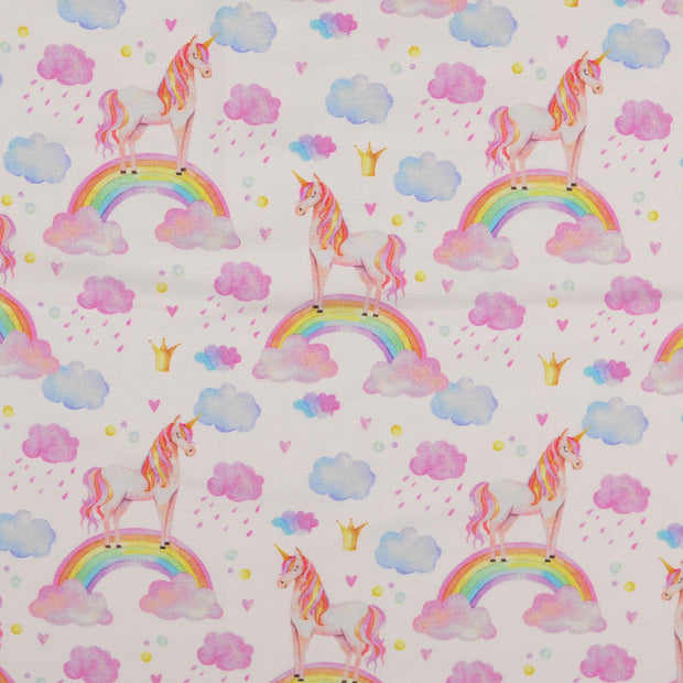  tissu arc-en-ciel blanc