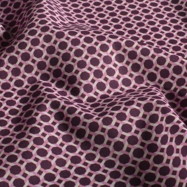 Baumwolle Popeline fabrik Geometrische Aubergine