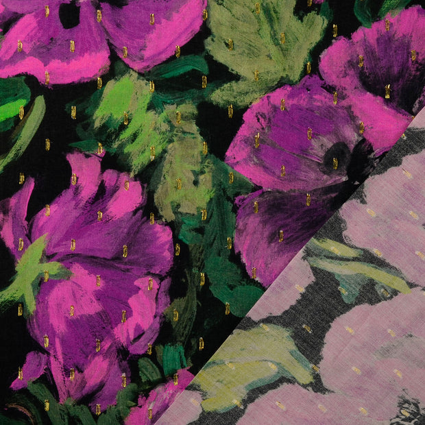  fabric Pink digital printed 