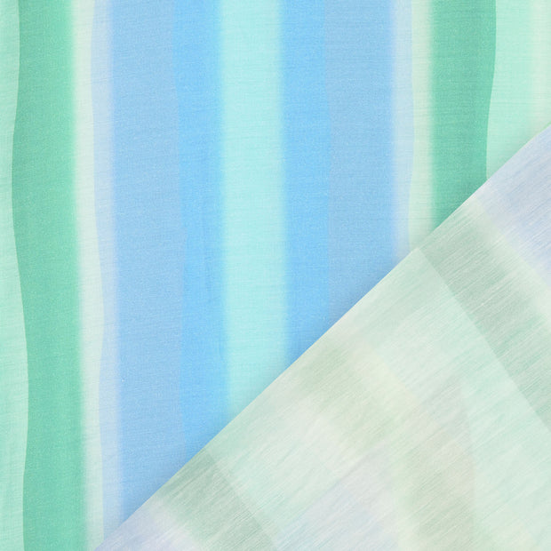 Popeline de Viscose tissu turquoise imprimé numérique 