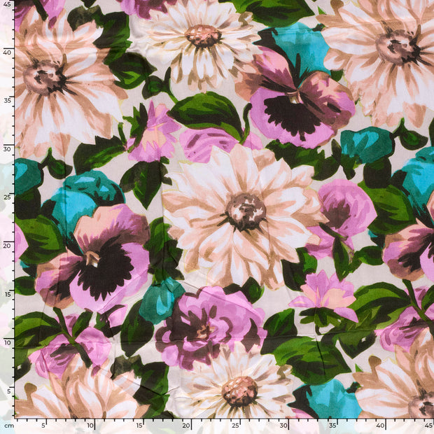 Viscose Satin fabric Flowers 
