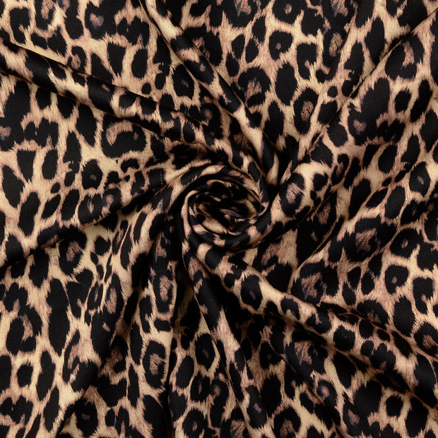 Viscose Satin tissu marron 
