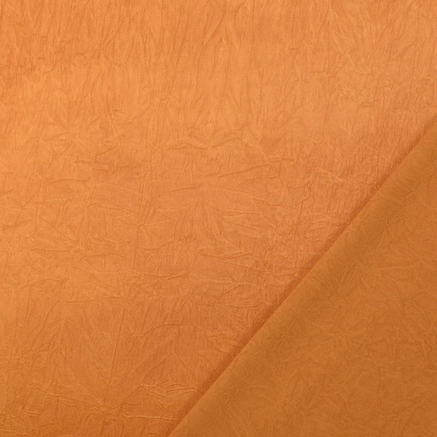Satin tissu Beige froissé 