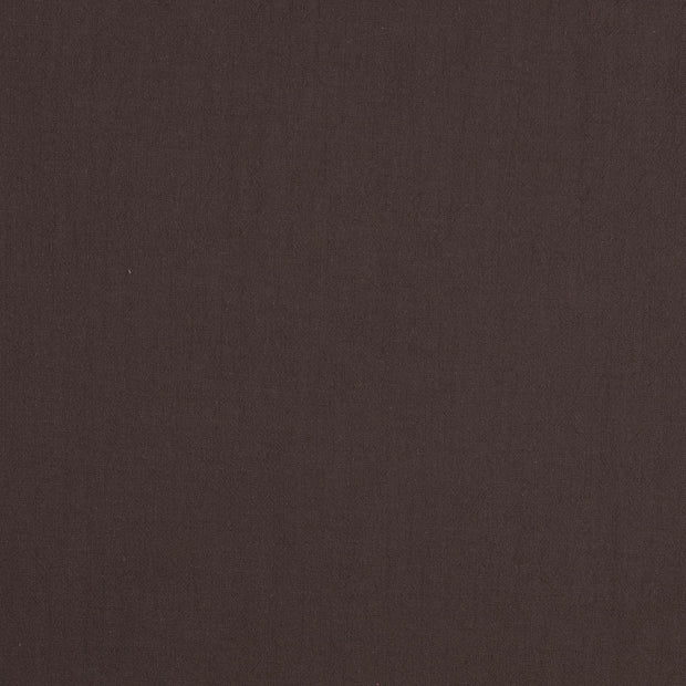 Popeline de Coton tissu marron 