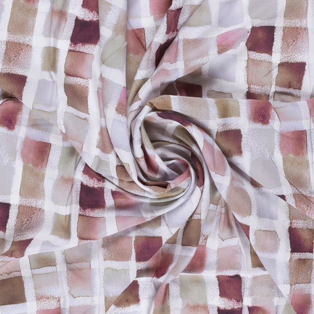Viscose Poplin fabrik Braun bedruckt 