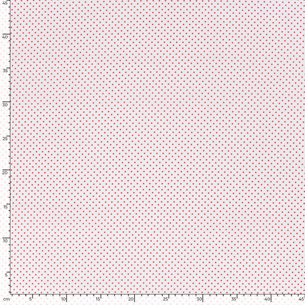 Cotton Poplin fabric Dots White