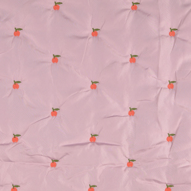 Woven Polyester tissu fruits vieux rose