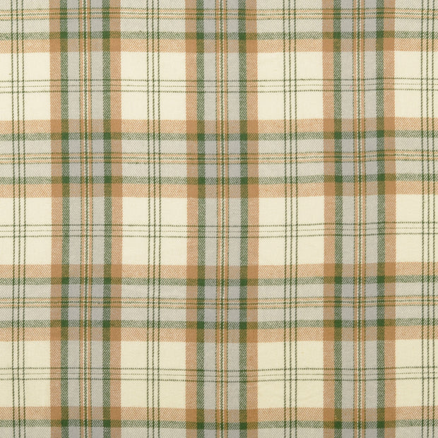 Flanell fabrik Karo's grün