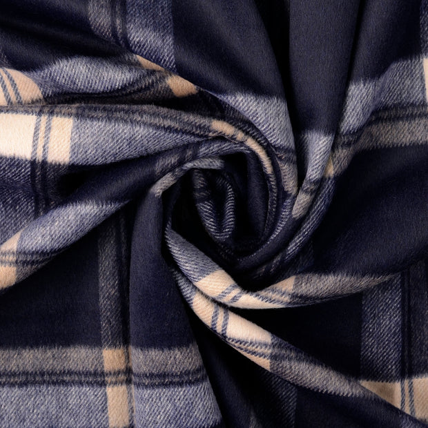 Chiffon en laine tissu Bleu Marine 