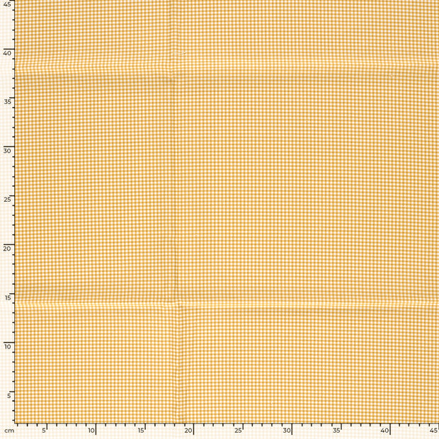 Cretonne tissu Carreaux Beige