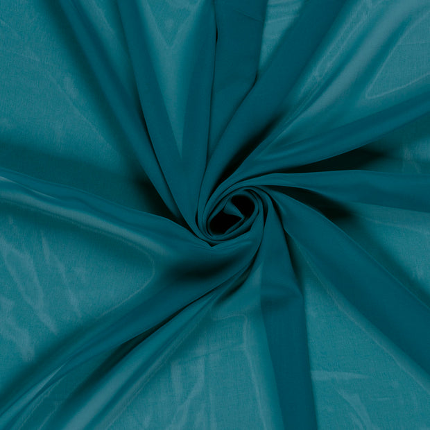 chiffon tissu Bleu Canard semi-transparent 