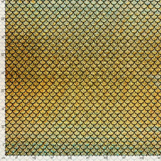Lamé fabric Mermaid Gold