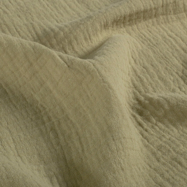 Muslin extra wide fabric Unicolour Olive Green