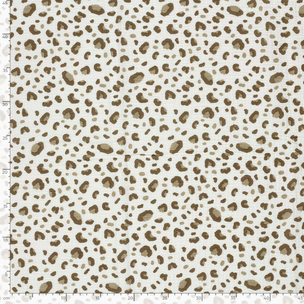Double gaze tissu Panther Blanc cassé
