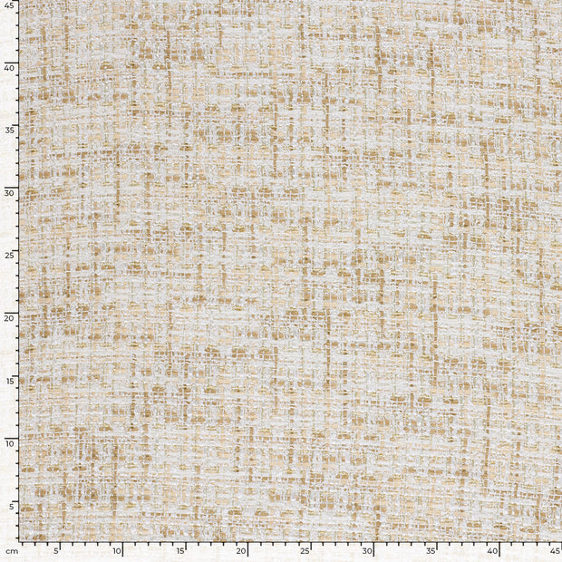 Bouclé fabrik Karo's Beige