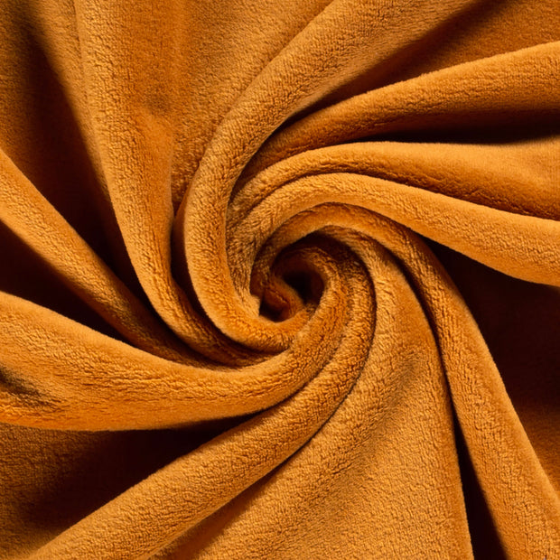 Polaire Doudou tissu Ocre doux 