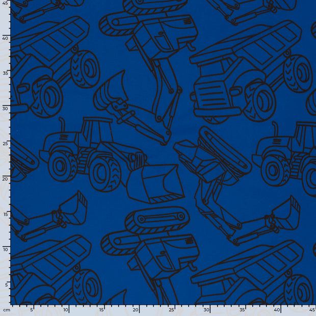 Softshell fabric Vehicles Cobalt