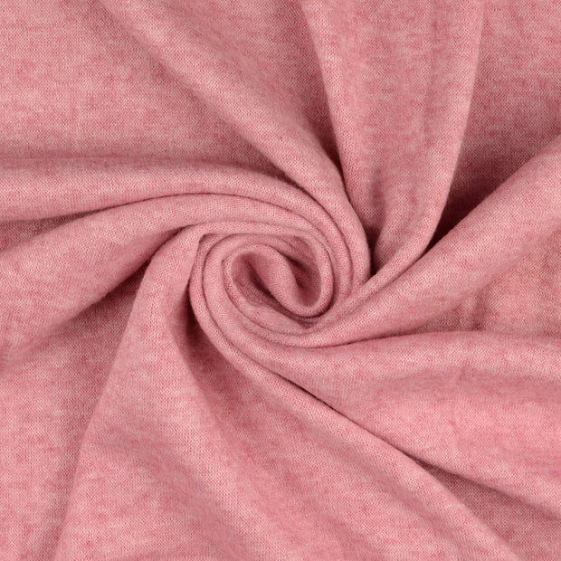 Heavy Knit fabrik Rosa gebürstet 