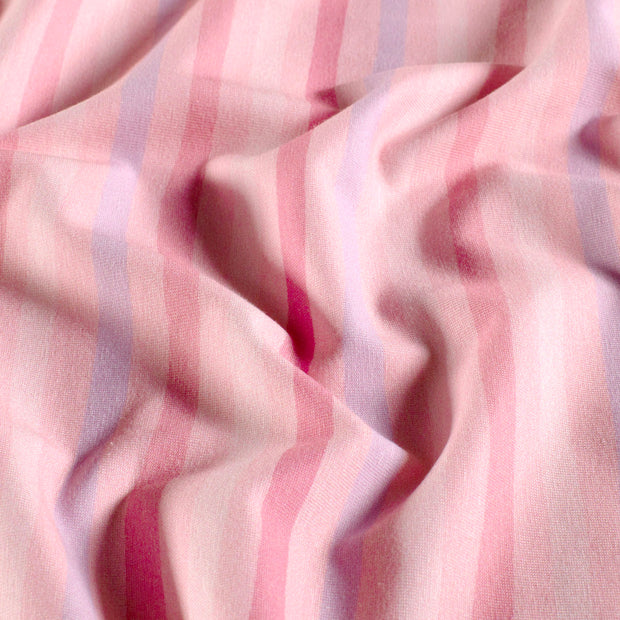 Jersey fabric Stripes Old Pink