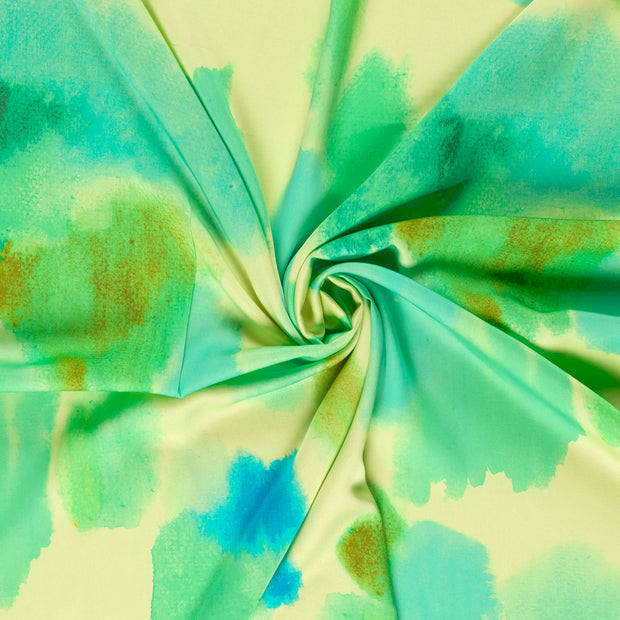 Viscose Satin fabrik Mint digital bedruckt 