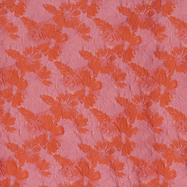 Jacquard fabrik Coral schimmernd 