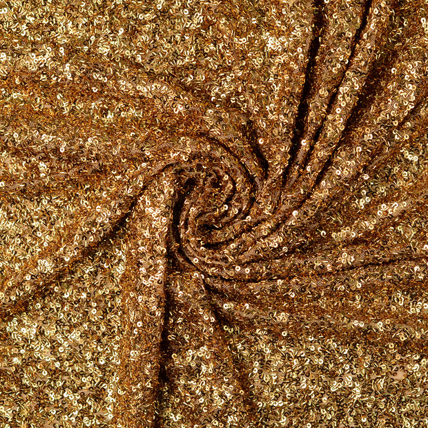 Mesh fabric Gold shimmering 