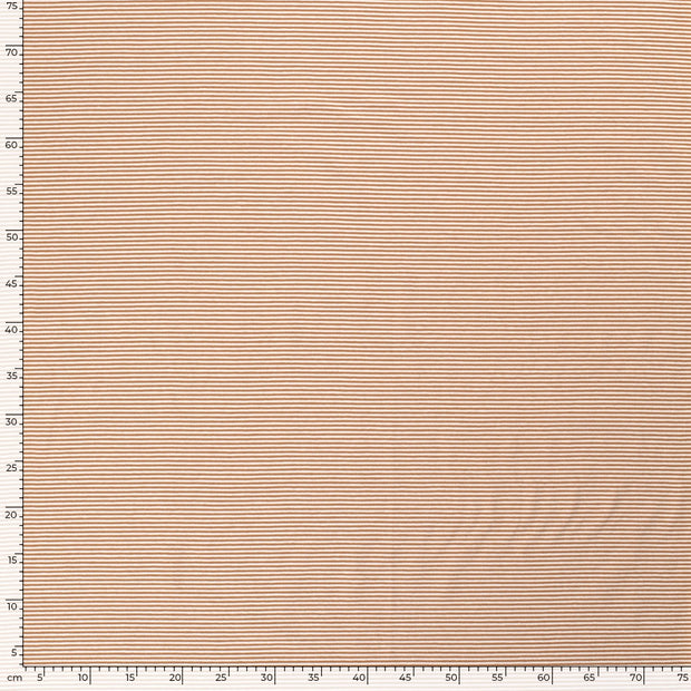 Cotton Jersey Yarn Dyed fabric Stripes Coral