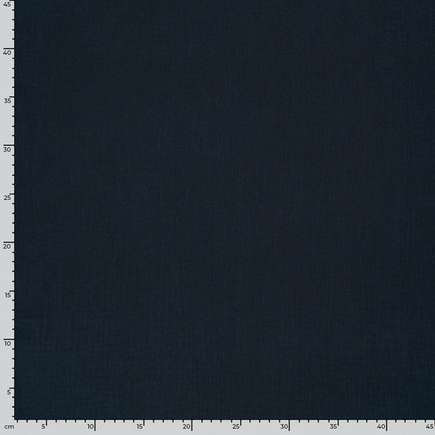 Muslin extra wide fabric Unicolour Navy