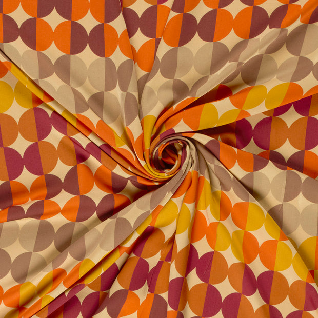 Viscose Satin fabrik Kamel digital bedruckt 