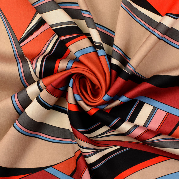 Viscose Satin fabrik Mehrfarbig 