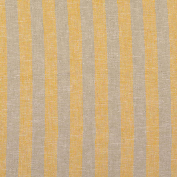 Lin tissu rayures jaune