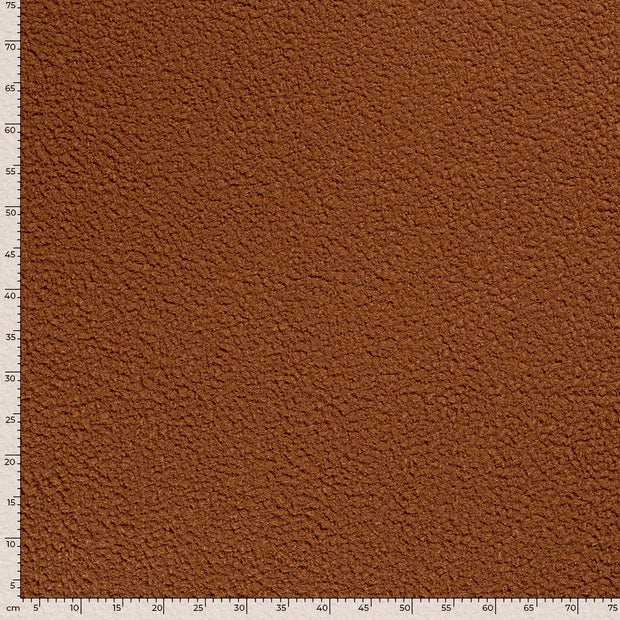 Bouclé fabric Unicolour Brique