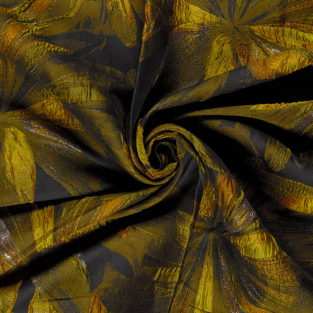 Jacquard fabrik Ocker Lurex 