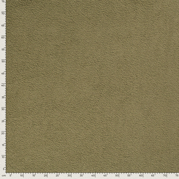 Terry Towelling fabric Unicolour Olive Green